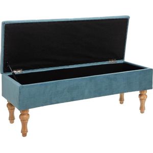 Velvet Hocker Cammi Blauw