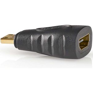 Nedis HDMI-Adapter - HDMI Mini-Connector - HDMI Female - Verguld - Recht - ABS - Antraciet - 1 Stuks - Doos