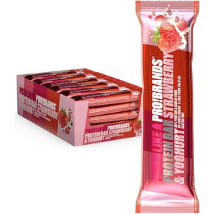 Pro!Brands | Protein Bar | Strawberry Yoghurt | 24 Stuks | 24 x 45 gram