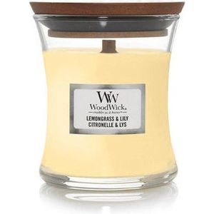 WoodWick Hourglass Medium Geurkaars - Lemongrass & Lily