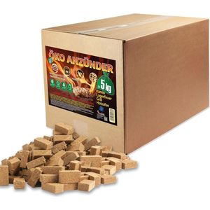Eco-vriendelijk aanmaakblokjes voor barbecue en open haard - 5 kg, ideaal voor eenvoudig en snel vuur aansteken