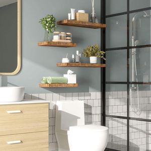 Doucheplank -badkamerrek voor aan de muur, - keuken wandrek - Wandplank / Verbluffende decoratie set of 4