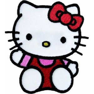 Strijk Embleem Hello Kitty Zittend
