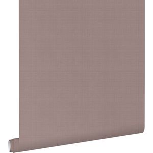 ESTAhome behang linnenstructuur lila paars - 53 cm x 10.05 m - 131124
