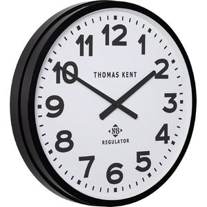 Thomas Kent Wandklok Regulator 54 Cm Staal Wit/zwart