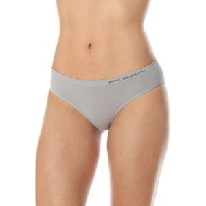 Brubeck Dames Ondergoed Slip Midi - Naadloos Elastisch Katoen - Grijs L