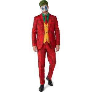 Suitmeister Scarlet Joker™ - Heren Carnavals Pak - Batman DC Comics - Komt met Colbert, Pantalon, Stropdas en Gillet - Rood - Maat XXL