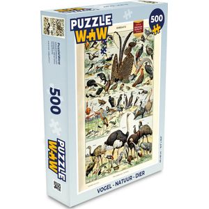 Puzzel Vogel - Natuur - Dieren - Vintage - Kunstwerk - Legpuzzel - Puzzel 500 stukjes