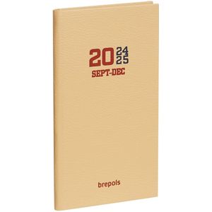 Brepols agenda 2024-2025 - 16 Maanden - Interplan COLLEGE - Weekoverzicht - Beige - 9 x 16 cm > Let op!! Klein formaat!! - Aanbieding