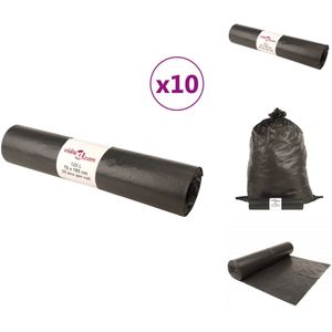 vidaXL Vuilniszak - Vuilniszakken - Zak Voor Vuilnisbak Op Wielen - Container Vuilniszak - Vuilniszakken 250 st 120 l zwart