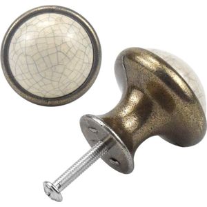 Vintage kastknoppen, 33 mm keramische knoppen, Vintage Shabby Chic ronde ladeknoppen, keukenkast kast lade deurknoppen pull handgrepen voor ladekast keukenkast kasten (B)