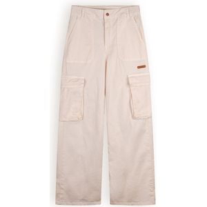 NoBell Meisjes cargo broek twill - Susy - Pearled ivoor