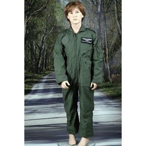 Gevechtspiloten verkleed overall kostuum voor kinderen - piloten verkleedkleding 158/164