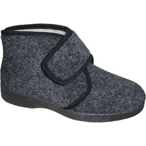 Pantoffel Klitband Scheerwol gevoerd 205L - Zwart - 47