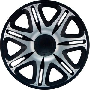 J-Tec Wieldoppen 13 inch Nascar zilver/zwart