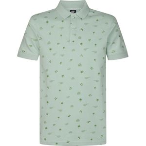 Petrol Industries - Heren All-over Print Polo Outer Banks - Groen - Maat XS