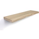 Zwevende Wandplank Eiken Boomstam 60 X 20 cm