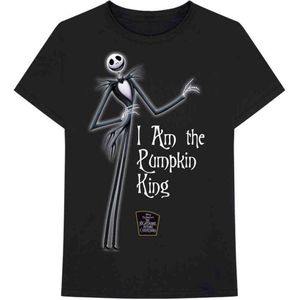 Disney The Nightmare Before Christmas - Pumpkin King Heren T-shirt - L - Zwart