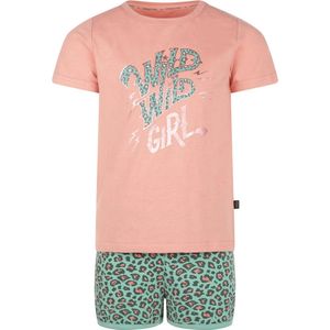 Charlie Choe - Pyjama - Shortama - Groen - Roze - Panter - Maat 110/116