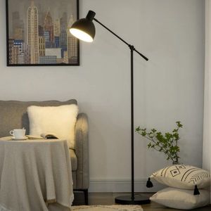Vloerlamp Hoogte verstelbaar, vloerlamp met verstelbare draaikarm, 40 W standlamp excl. Lampen, met E27 -basis, voor woonkamer