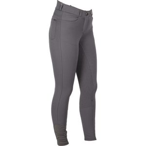 Mondoni Sada High Waist Full Grip Rijbroek - Maat: 38 - Grijs - Polyester / Spandex - Paardrijbroek