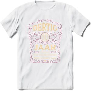 30 Jaar Legendarisch Gerijpt T-Shirt | Oud Roze - Ivoor | Grappig Verjaardag en Feest Cadeau Shirt | Dames - Heren - Unisex | Tshirt Kleding Kado | - Wit - 3XL