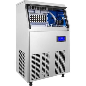 Professionele ijsblokjesmachine - IJsblokjesmaker - 60KG - RVS - Horeca
