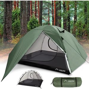 CALIYO Kuppelzelt Zelt für 2 und 3 Personen - 3000 mm waterkolom in 4 Jahreszeiten, Ultraleicht für Camping - snel opzetten