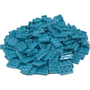 200 Bouwstenen 2x3 plate | Lichtblauw | Compatibel met Lego Classic | Keuze uit vele kleuren | SmallBricks
