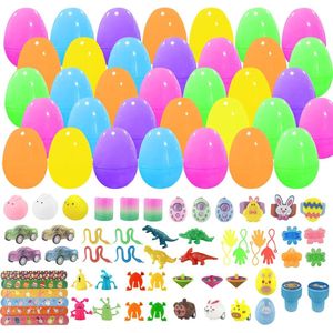 48 stuks paaseierenjachtset, verrassingsei voor kinderen, met speelgoed, kleurrijke eieren, blinde doos voor Pasen, jachtspel, paascadeaus voor kinderen - Leuk voor Pasen!