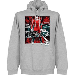 Ronaldo Portugal Comic Hoodie - Grijs  - XL