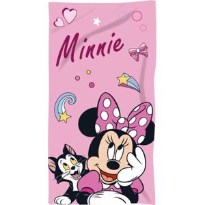 Minnie Mouse Strandlaken - 70 x 140 CM - Disney handdoek - roze