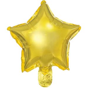 Partydeco - Folieballon Sterren Goud 25 cm (25 stuks)