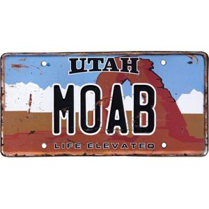 Signs-USA - Souvenir kentekenplaat nummerbord Amerika - verweerd - 30,5 x 15,3 cm - Moab - Utah