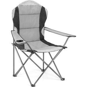 Opvouwbare Luxe Campingstoel met Bekerhouder en Hoge Rug