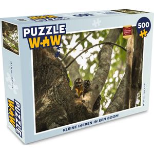 Puzzel Kleine dieren in een boom - Legpuzzel - Puzzel 500 stukjes