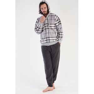 Vienetta - Fleece Heren Pyjama Set, Lange Mouwen - S