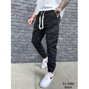 Cargobroek met zakken Streetwear Zakken Jongens Mannen Jogger Broek Hip Hop Joggingbroek Joggers Broek Tactische Heren Broek Cargo Harembroek Mannen Kleding W32