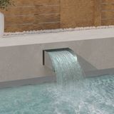 <p>Deze decoratieve waterval is de perfecte toevoeging aan je vijver of zwembad. Geniet van het rustgevende geluid van het waterelement en creëer een ontspannen sfeer. Gemaakt van hoogwaardig roestvrij staal 304, is deze waterval chloorwaterbestendig en zeer duurzaam. Het speciale ontwerp zorgt voor een constante en gelijkmatige waterstroom.</p>
<p>Bestel nu deze waterval en geniet van het kalmerende geluid en het prachtige uitzicht op het vallende water! Let op, de pomp en accessoires om de waterval aan te sluiten op een pomp zijn niet inbegrepen.</p>
<ul>
  <li>Kleur: zilver</li>
  <li>Materiaal: roestvrij staal 304 met mat geborstelde afwerking</li>
  <li>Afmetingen: 30 x 34 x 14 cm (B x D x H)</li>
  <li>Dikte: 1 mm</li>
  <li>Binnendiameter verbinding: BSP G 1 inch schroefdraad</li>
  <li>Montage vereist</li>
</ul>