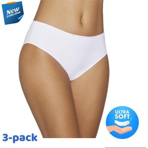 Naadloos - Dames - Ondergoed - [ Maat XL ] - No-show - Vrouwen - Onzichtbaar - Slipje - Sportonderbroek - 3-Pack - Effen Wit - Ademend ondergoed - Katoen.