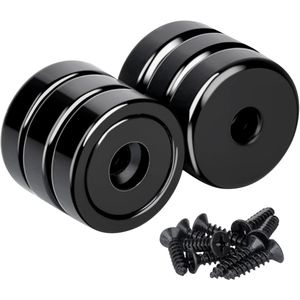Zwarte Sterke Neodymium Magneten - 15 kg - 6 Stuks - Ronde Magneet Met Gat