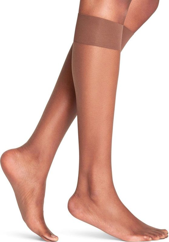 FALKE Shelina 12 DEN dames kniekousen - bruin (espresso)