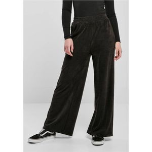 Urban Classics - Velvet Rib Straight Wijde broek - M - Zwart