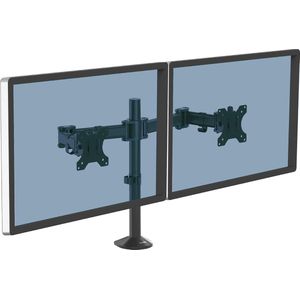 Monitor arm 2 schermen Dual - Ergonomische VESA-compatibele verstelbare standaard - kantelen draaien rotatiefuncties - Kabelbeheersysteem Max Monitorgrootte 27"" Max Gewicht 8KG - Zwart Monitor arm 2 schermen