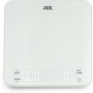 ADE - Digitale Keukenweegschaal met Timer - KE 2100 - Wit - 5kg-1g