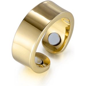 MAGNETOX - Helende Ring 'Lotte' - Magneet Ring - Gezondheidsring- Magnetische Ring - Roestvrijstaal (RVS) - Goud - Dames - 54mm