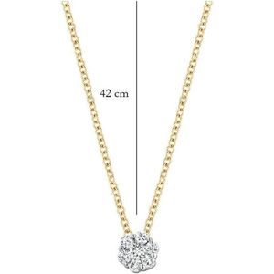 Collier 3602bdi - 14k geel en wit goud met diamant