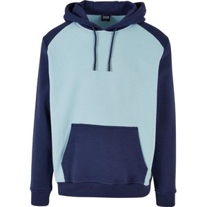 Urban Classics - 2-Tone Fake Raglan ocean blue/darkblue Hoodie/trui - XL - Blauw