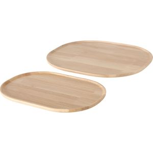 Dulaire Luxe Houten Dienblad/Schaal set van 2