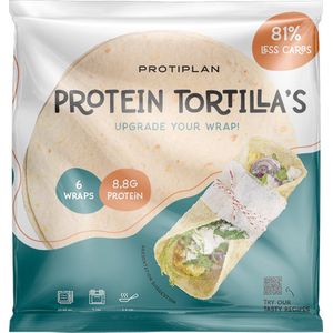 Protiplan | Tortilla Wraps | Atkins Recept | 16 x 6 Wraps | 16 x 6 x 40 gram | Perfect voor een koolhydraatarme lunch of diner